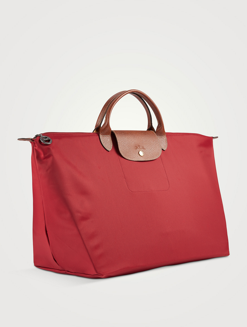 Long champ bag red hot sale